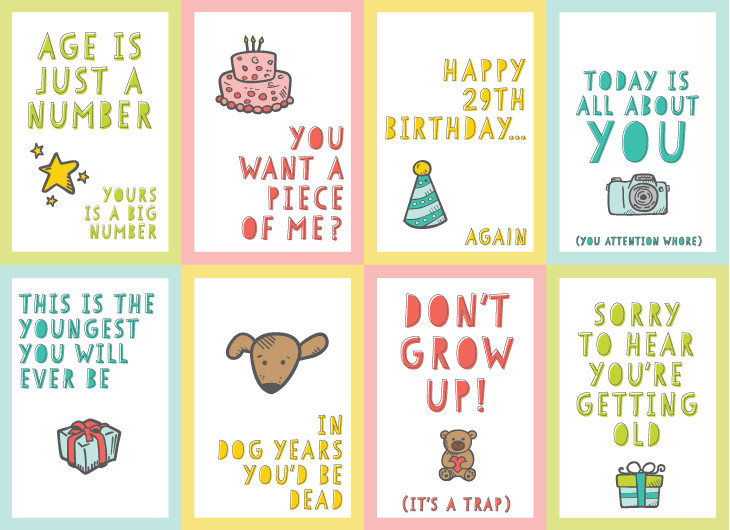 Email Birthday Cards Free Funny
 Free Funny Printable Birthday Cards for Adults Eight