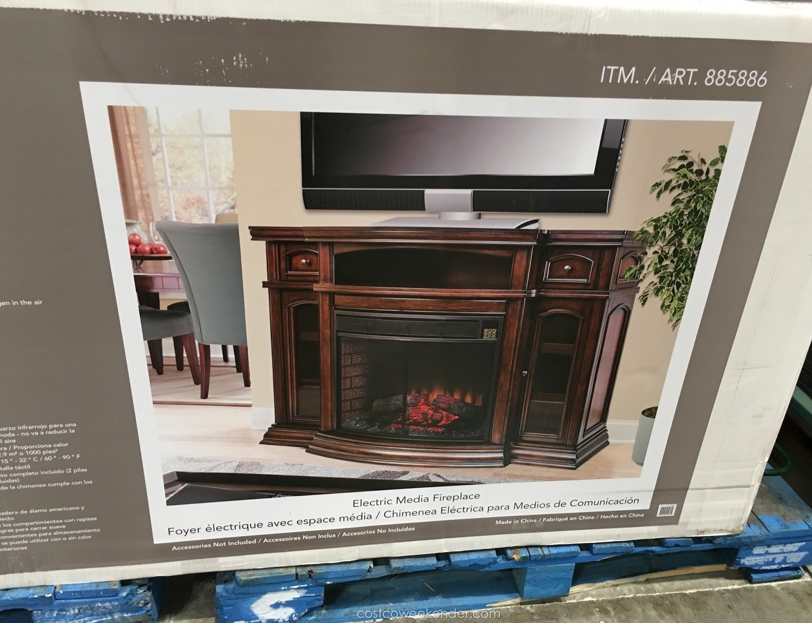 Ember Hearth Electric Fireplace Costco
 Ember Hearth Electric Media Fireplace