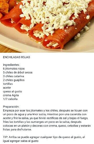 Enchiladas Mexicanas Receta
 Enchiladas Rojas