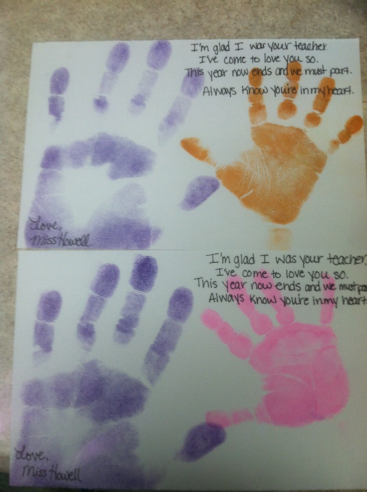 End Of Year Crafts Preschool
 End of the school year craft handprint and poem