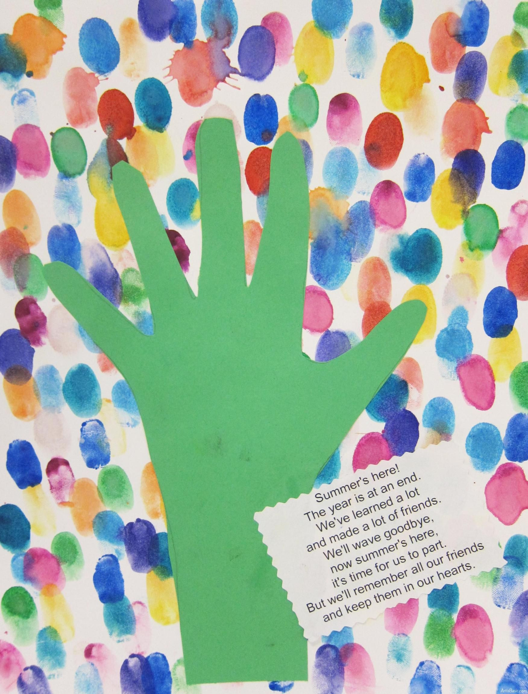 End Of Year Crafts Preschool
 End of Year Kindergarten Fingerprint Art