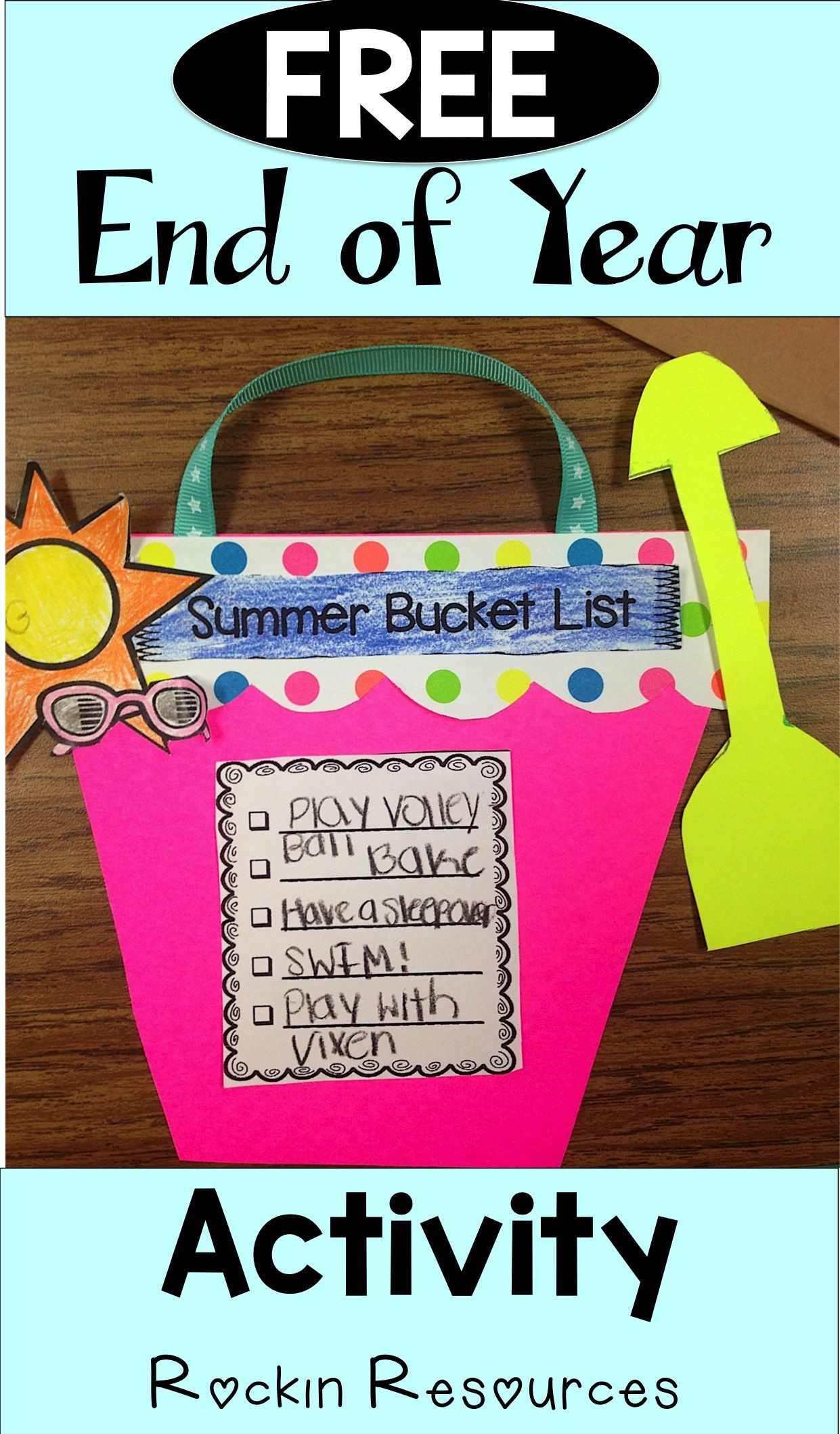 End Of Year Crafts Preschool
 Summer Bucket List Activity