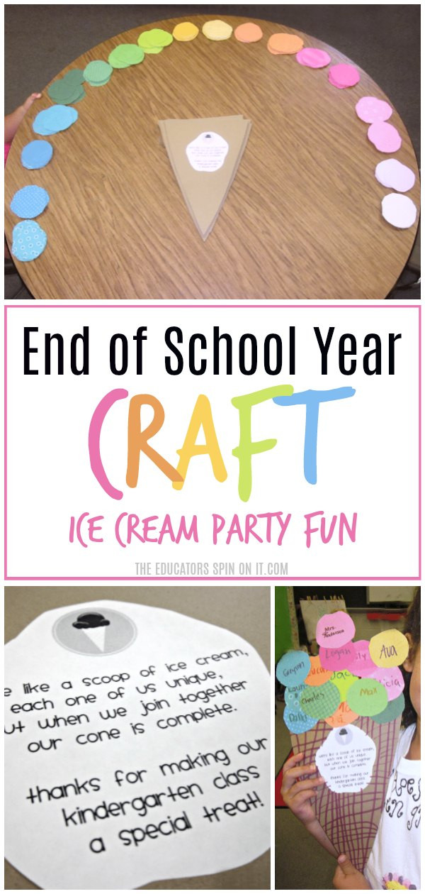 End Of Year Crafts Preschool
 Ice Cream Themed Class Project for End of School Year