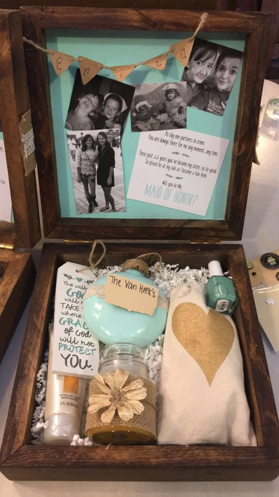 Engagement Party Gift Ideas From Maid Of Honor
 20 Maid of Honor Proposal Ideas She loved it and said YES
