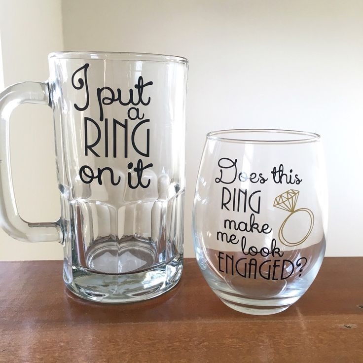 Engagement Party Gifts Ideas
 Couples engagement t I put a ring on it beer mug does