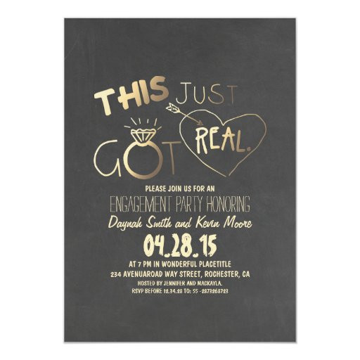 Engagement Party Invites Ideas
 fun engagement party invitation This Just Got Real