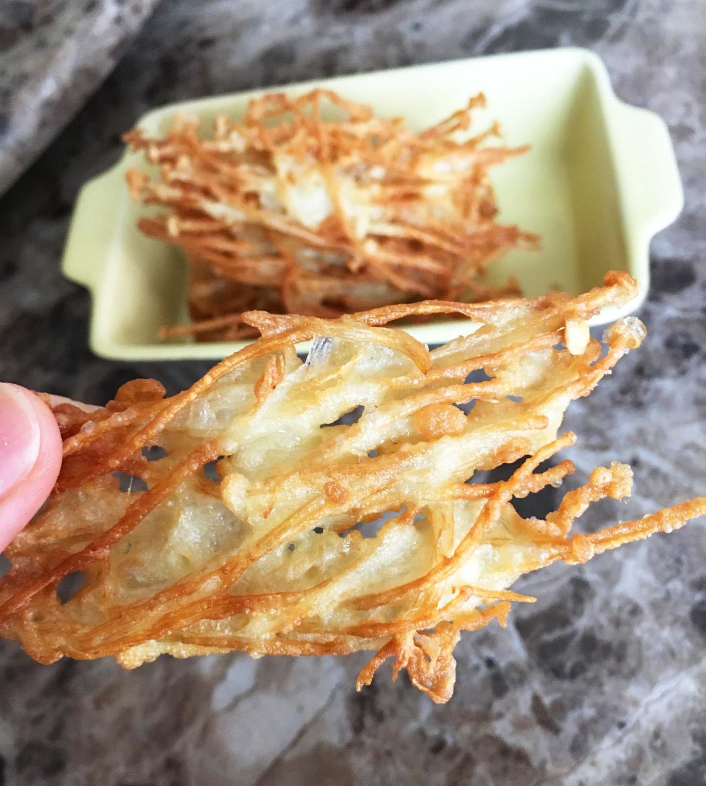 Enoki Mushrooms Stir Fry
 Crispy Fried Enoki Mushroom Fritter recipe