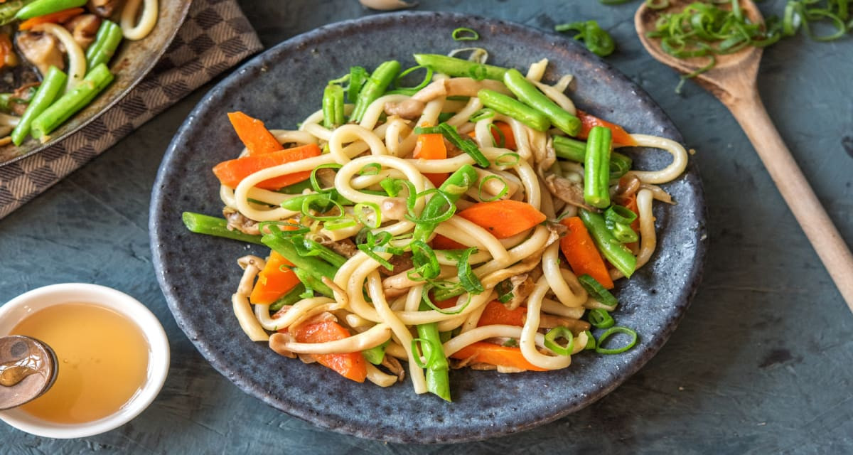 Enoki Mushrooms Stir Fry
 Enoki Mushroom and Udon Noodle Stir Fry Recipe