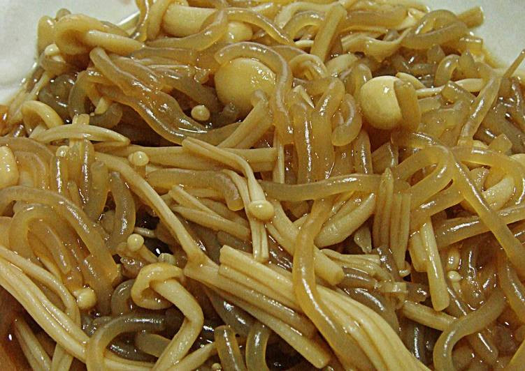 Enoki Mushrooms Stir Fry
 Stir fried Shirataki and Enoki Mushrooms Recipe by cookpad