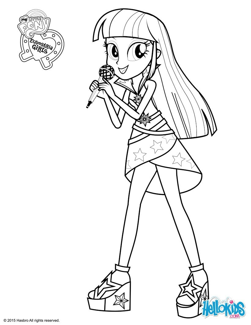 Equestria Girls Twilight Sparkle Coloring Pages
 Twilight sparkle coloring pages Hellokids