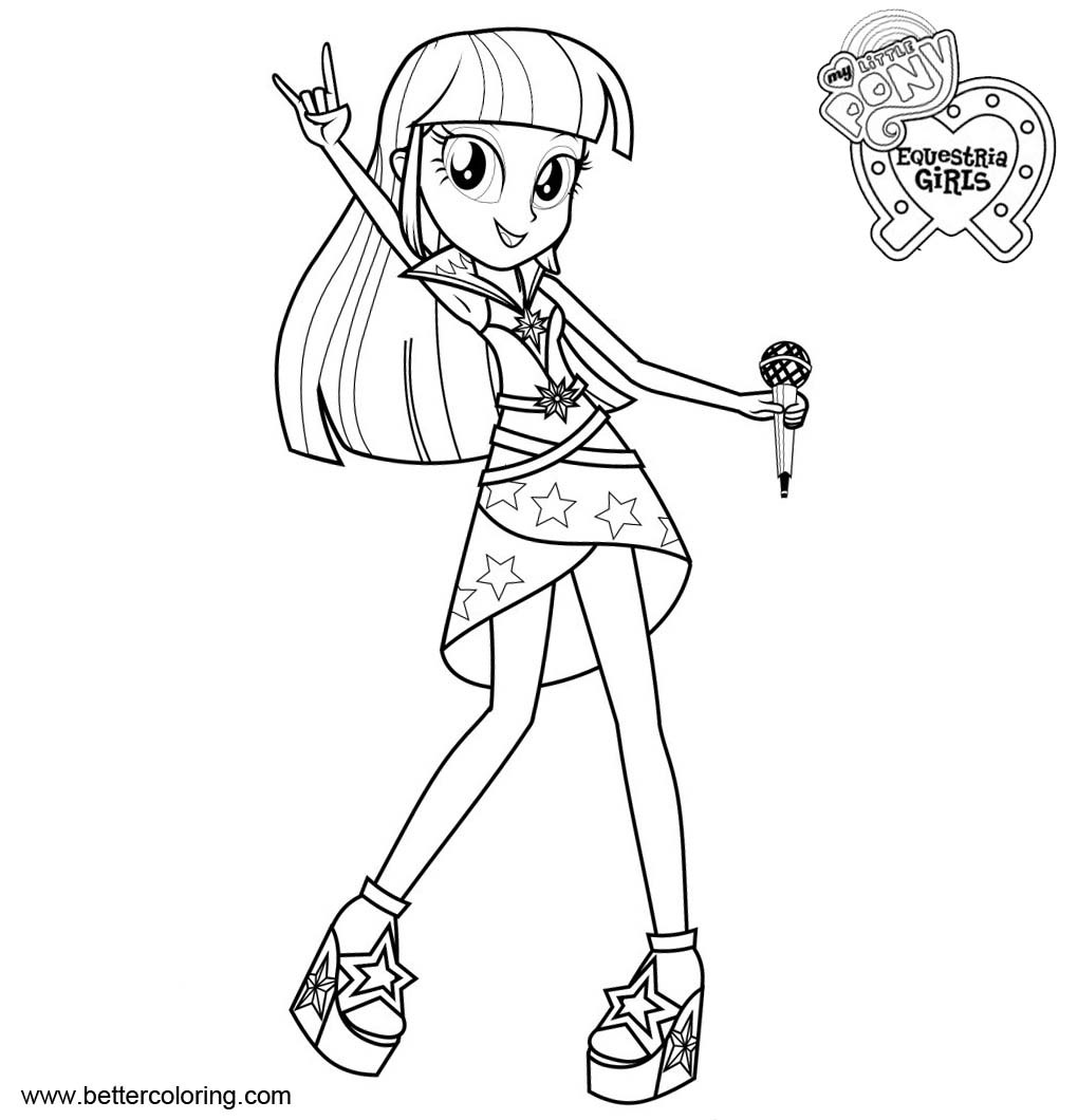 Equestria Girls Twilight Sparkle Coloring Pages
 My Little Pony Equestria Girls Coloring Pages Twilight