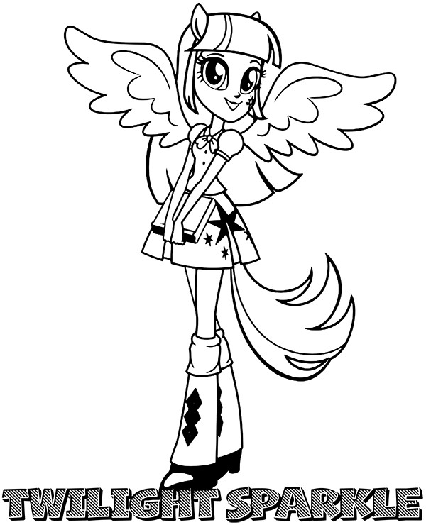 Equestria Girls Twilight Sparkle Coloring Pages
 High quality Twilight Sparkle coloring sheet