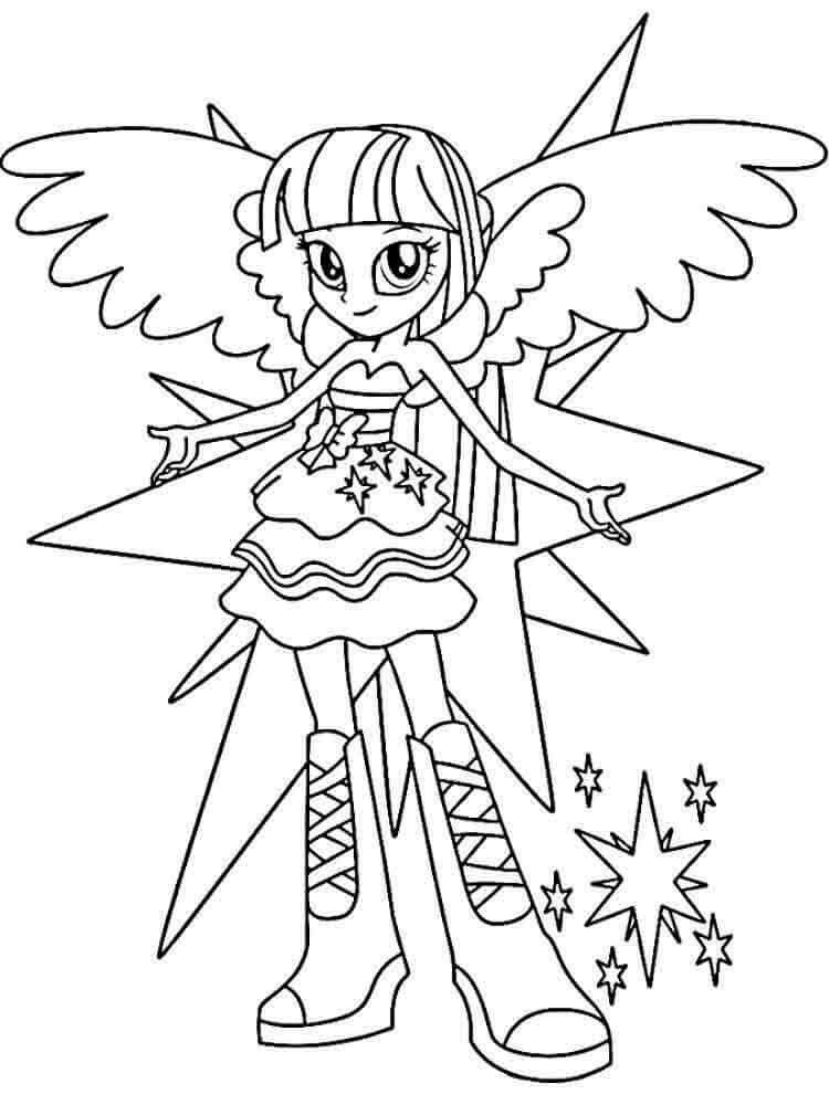 Equestria Girls Twilight Sparkle Coloring Pages
 My Little Pony Christmas Coloring Coloring pages for