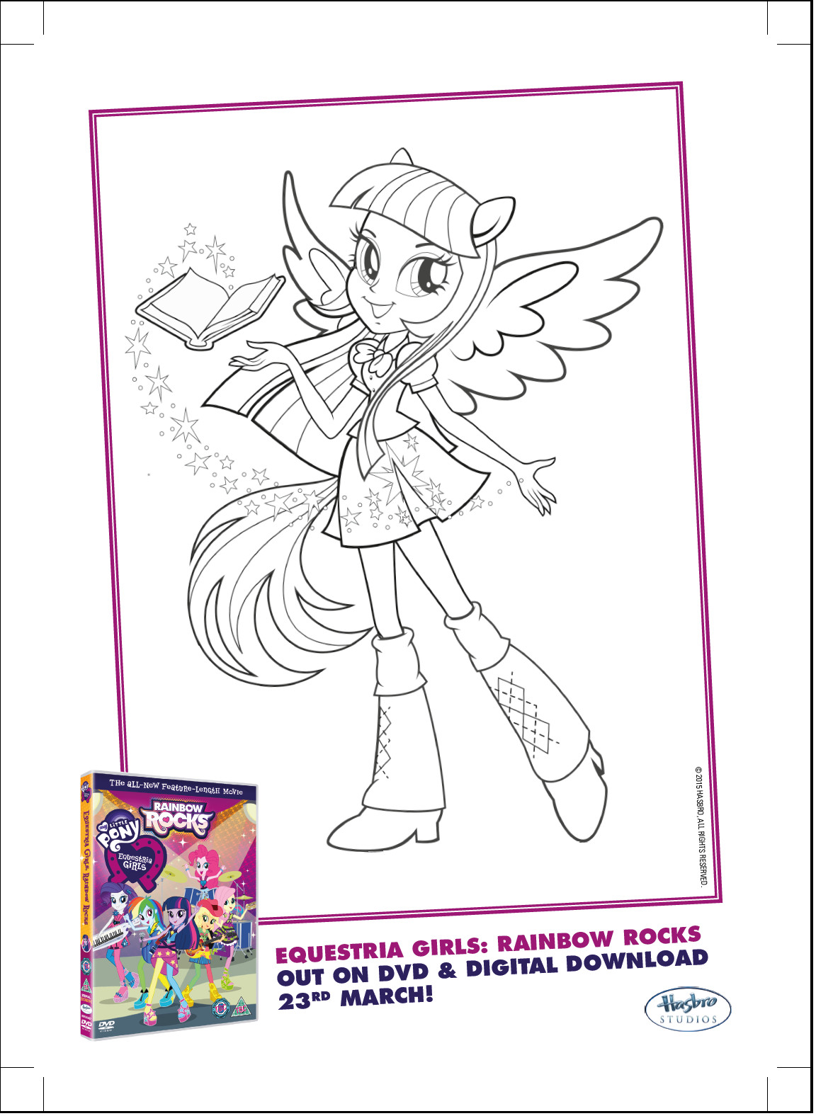 Equestria Girls Twilight Sparkle Coloring Pages
 Image Twilight Sparkle Rainbow Rocks coloring page