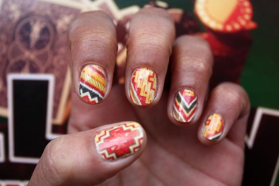 Etsy Nail Art
 Aztec Blanket Nail Art Nail Decals by NailSpin on Etsy