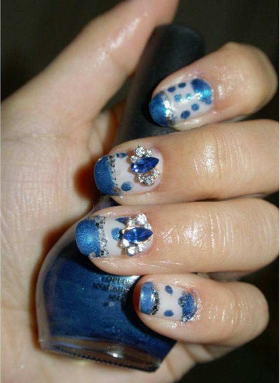 Etsy Nail Art
 1 pc of blue sapphire nail art 3d nail art by GlamourFavor