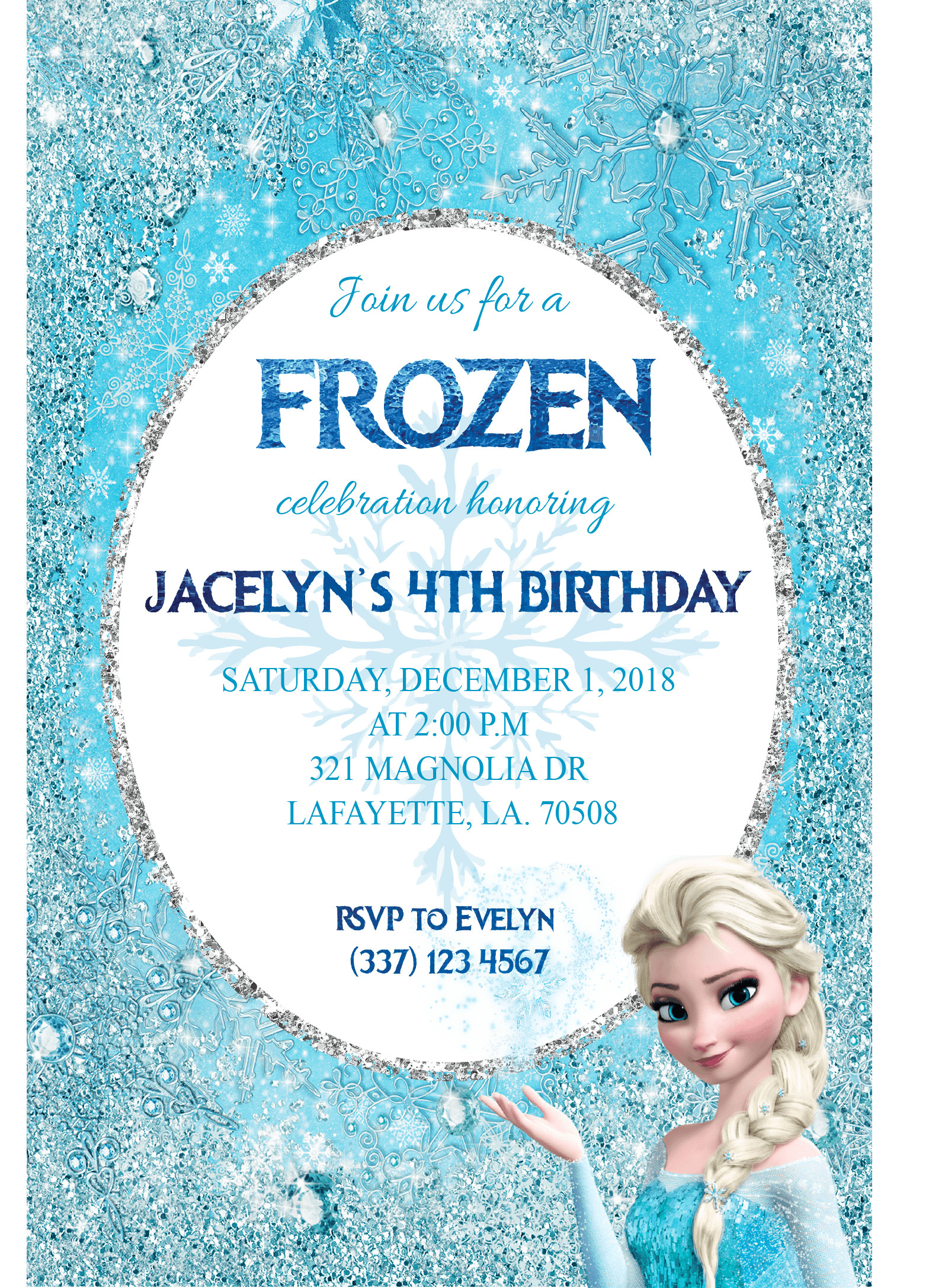 Evite Birthday Invitation
 Frozen Birthday Invitation Printable