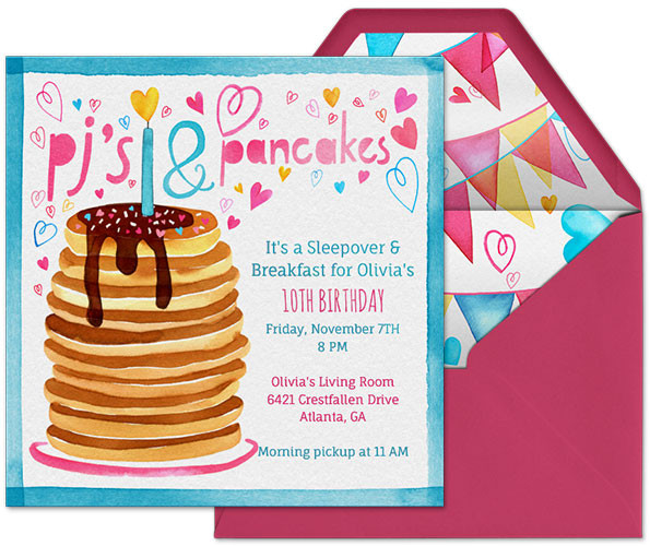 Evite Birthday Invitation
 Slumber Party Guide Evite