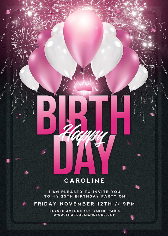 Evites For Birthday Party
 Birthday party invitations Flyer template