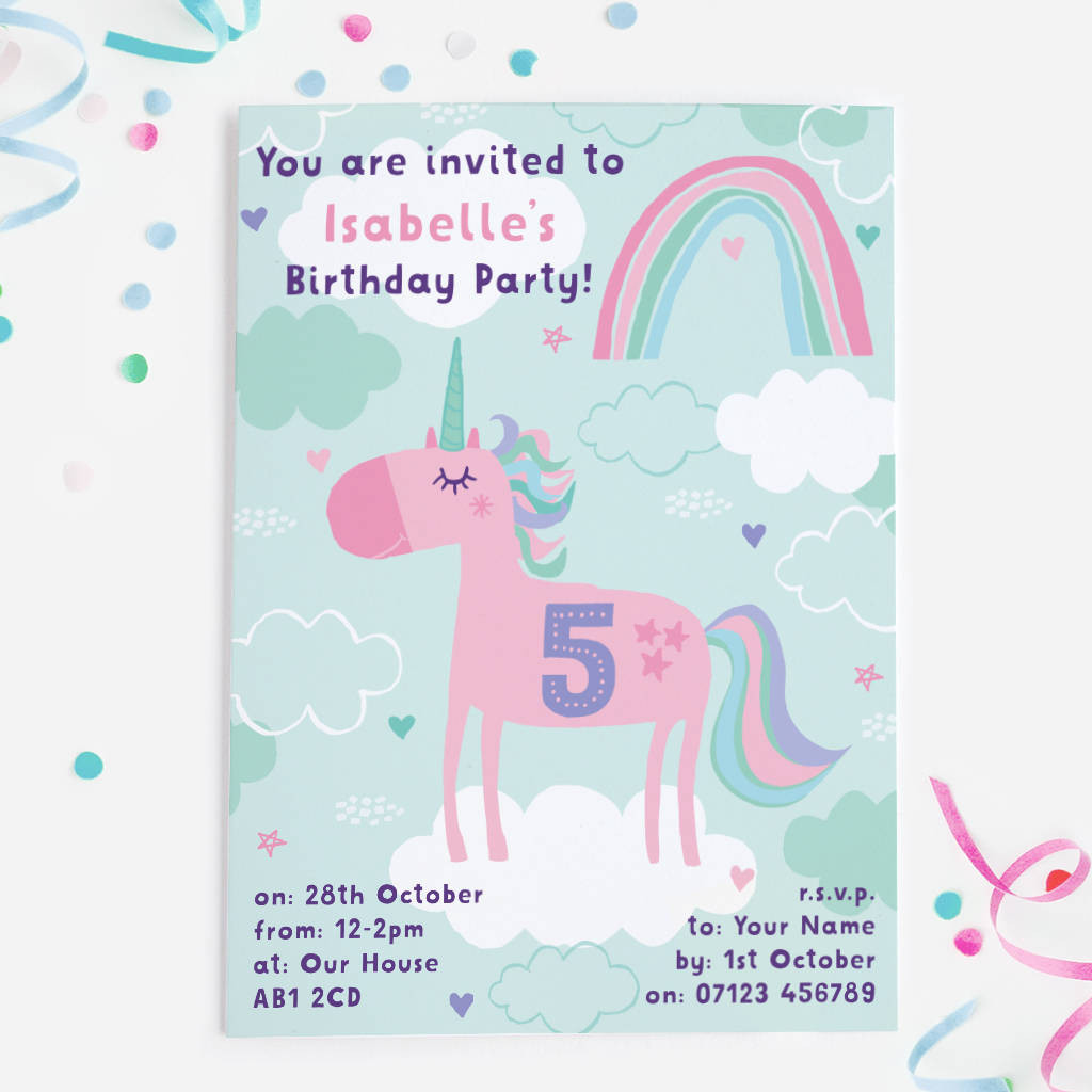 Evites For Birthday Party
 unicorn birthday party invitations by mondaland