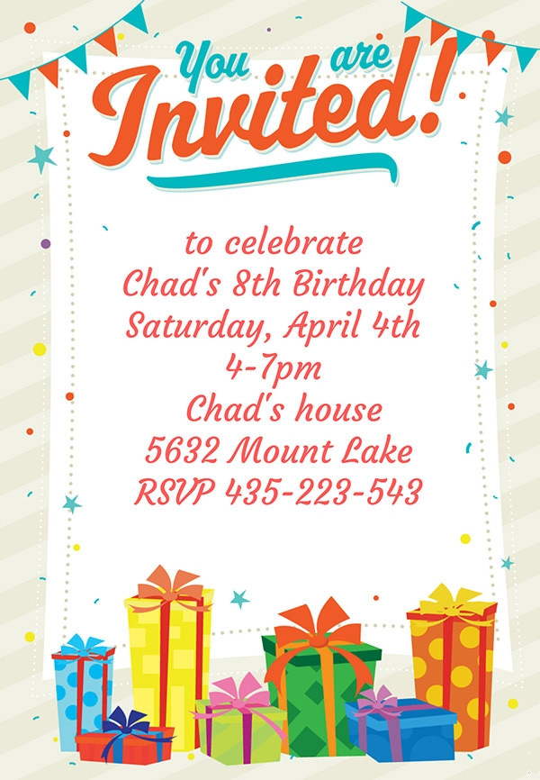 Examples Of Birthday Invitations
 10 Party Invitation Templates