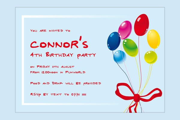 Examples Of Birthday Invitations
 58 Sample Birthday Invitation Templates PSD AI Word