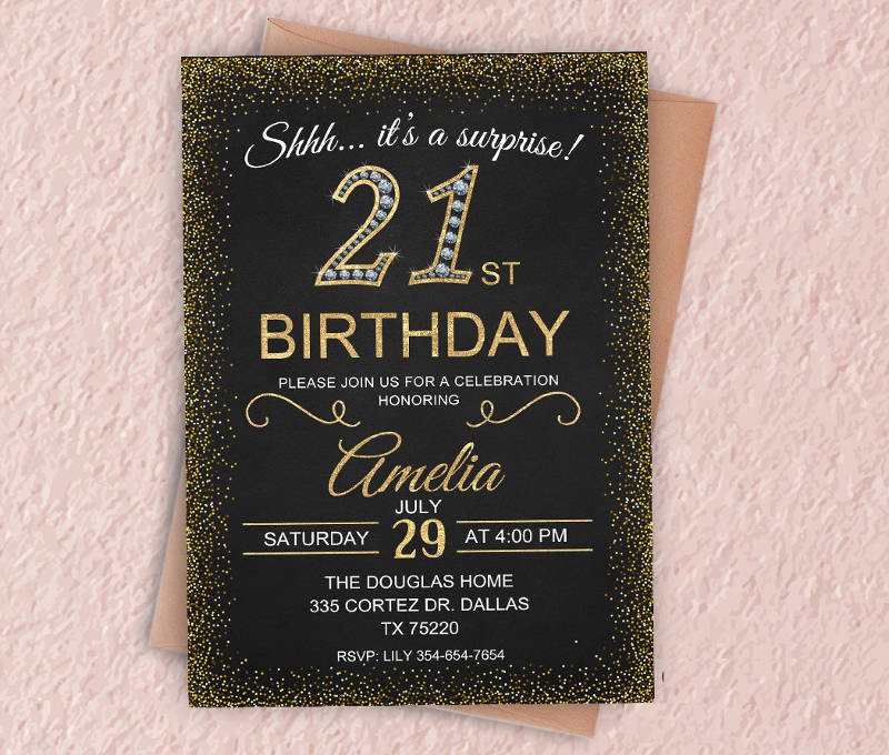 Examples Of Birthday Invitations
 FREE 16 Cool 21st Birthday Invitation Designs & Examples