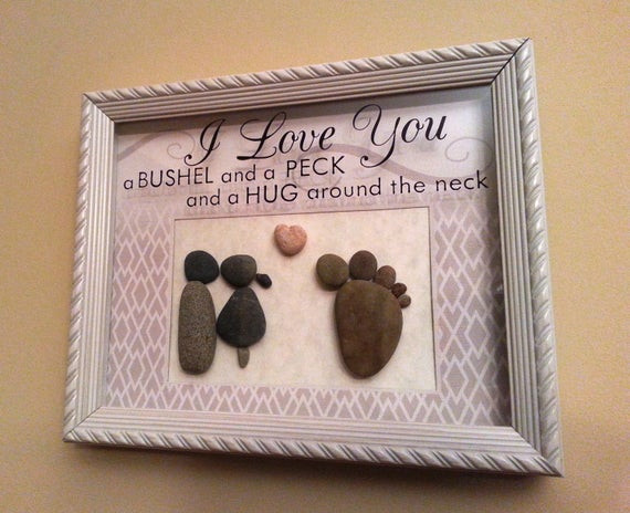 Expecting A Baby Gift
 New baby t for expecting parents Family Pebble art rocks