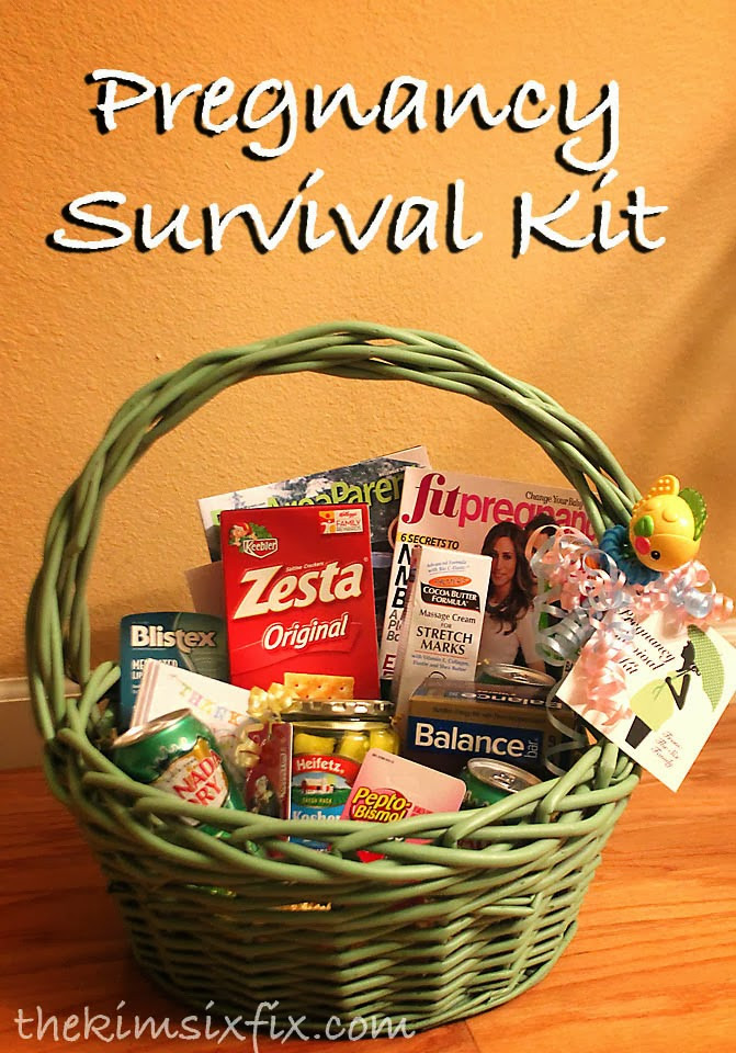 Expecting A Baby Gift
 Pregnancy Survival Kit Mom to be Gift Basket The Kim