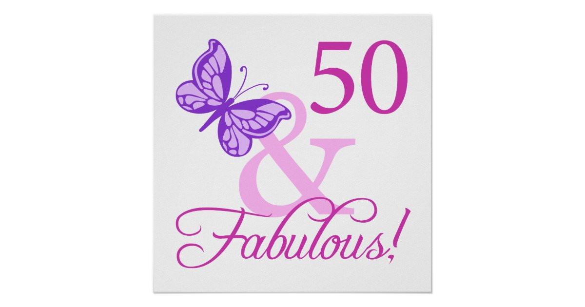 Fabulous Birthday Quotes
 50 And Fabulous Birthday Gifts Plum Poster