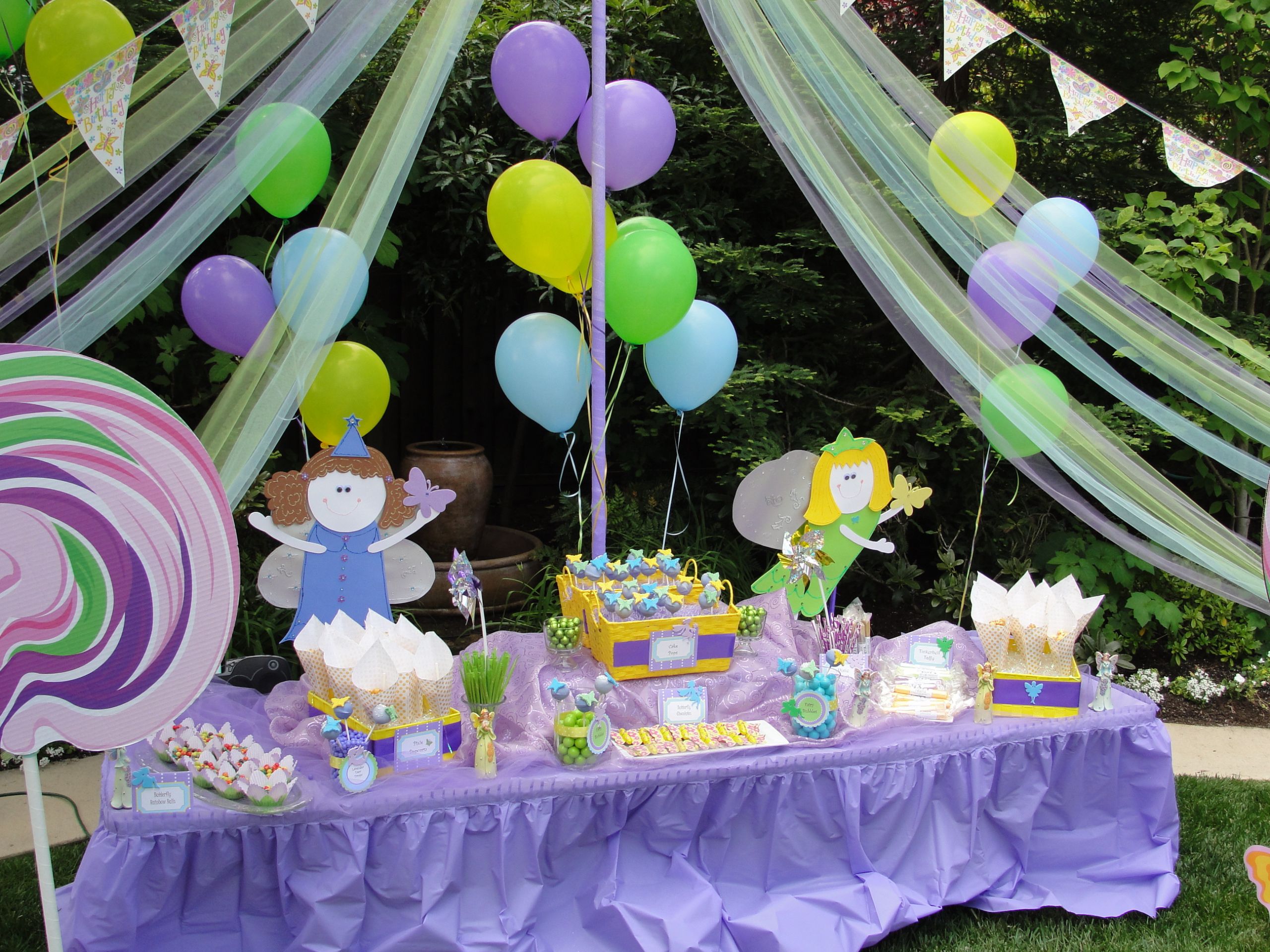 Fairy Birthday Party
 Fairy Garden Theme Birthday Party – Let Them Eat Pops