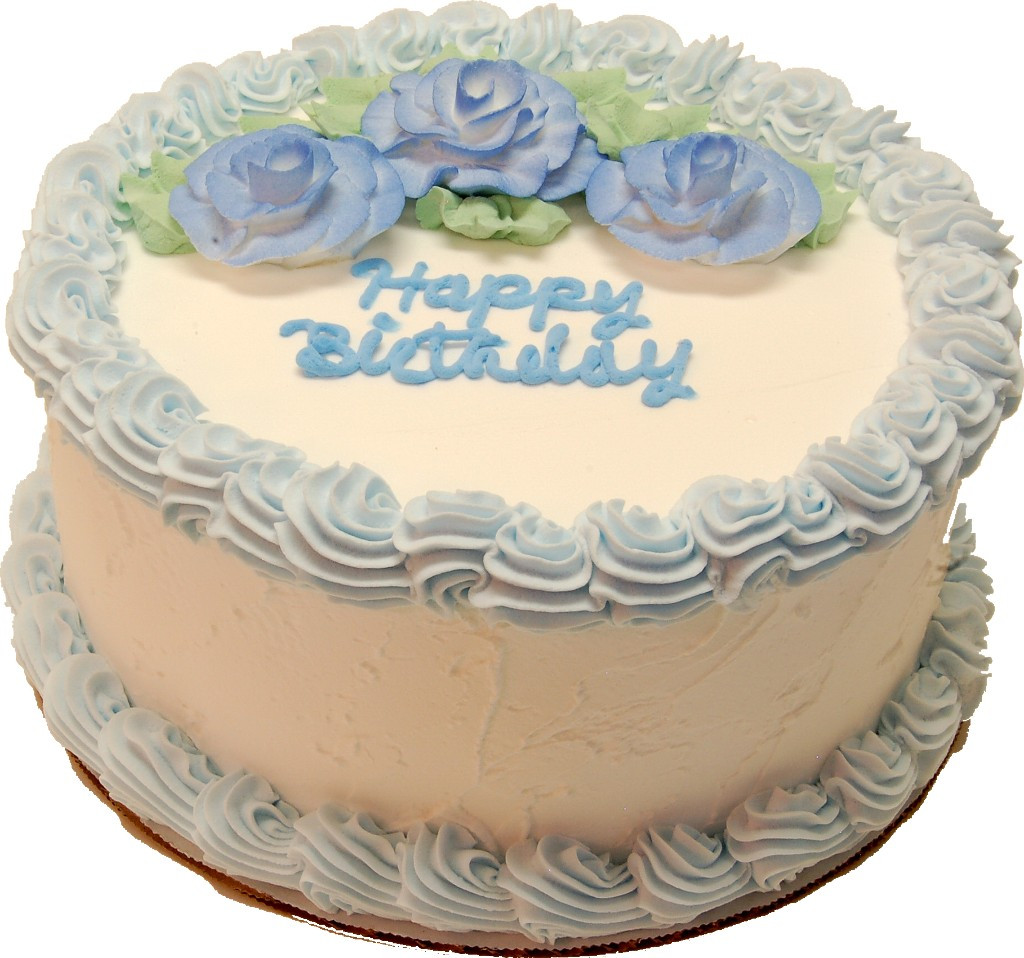 Fake Birthday Cake
 Blue Birthday Cake 9 inch with "Happy Birthday text" High