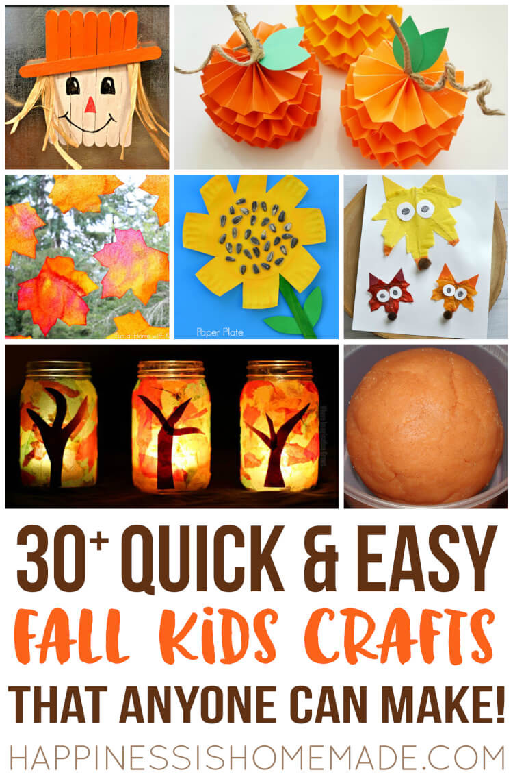 Fall Art Projects For Kids
 Easy Fall Kids Crafts That Anyone Can Make Happiness is