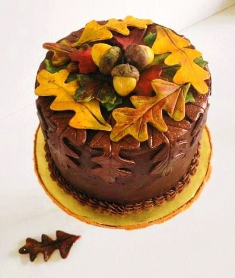 Fall Birthday Cake
 Autumn Leaves Fall Birthday Cake CakeCentral