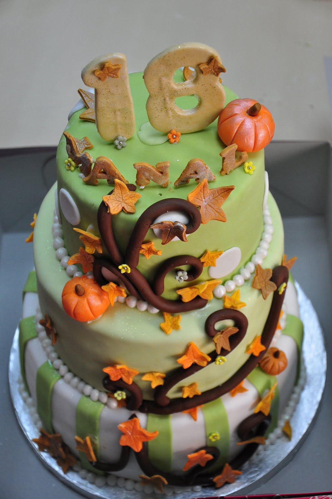 Fall Birthday Cake
 Reem s Cake Boutique Autumn themed Birthday Cake