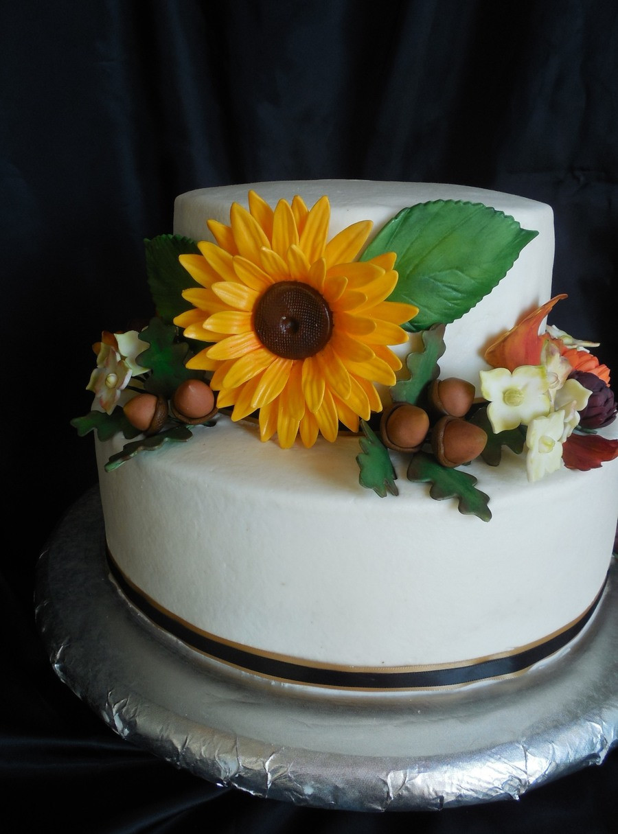 Fall Birthday Cake
 Rustic Autumn Birthday Cake CakeCentral