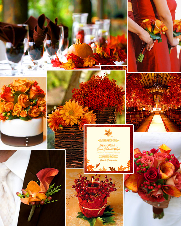 Fall Colors For Weddings
 fall wedding color