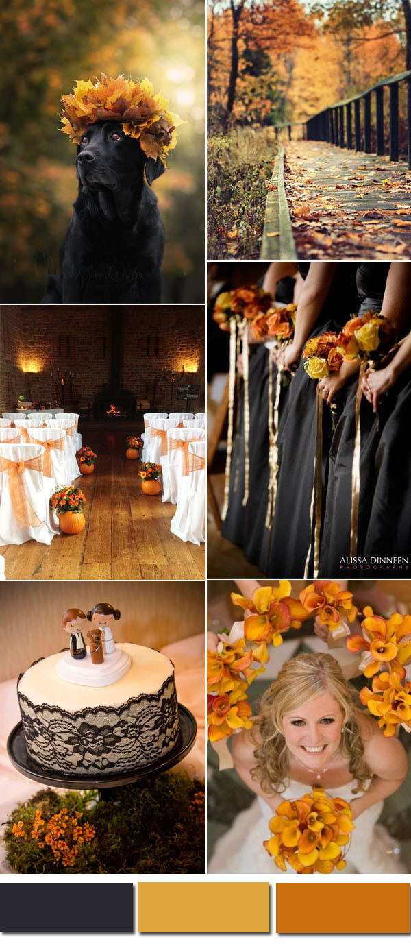 Fall Colors For Weddings
 Five Awesome Fall Wedding Colors In Shades of Black
