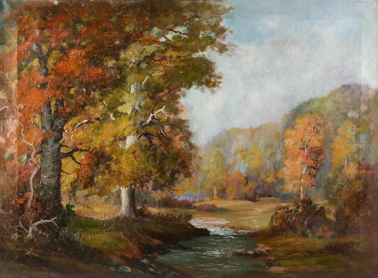 Fall Landscape Painting
 Elmer Berge Fall Landscape Painting For Sale at 1stdibs