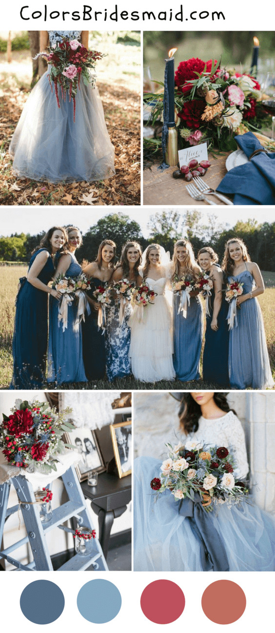 Fall Wedding Color Palettes
 8 popular fall wedding color palettes for 2018