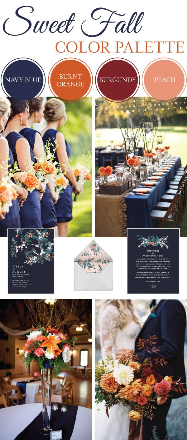 Fall Wedding Color Palettes
 73 best Fall Wedding Colors images on Pinterest