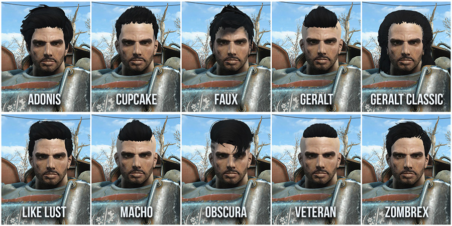 Fallout 4 Male Hairstyles
 monwealth Cuts KS Hairdos ApachiiSkyHair at Fallout