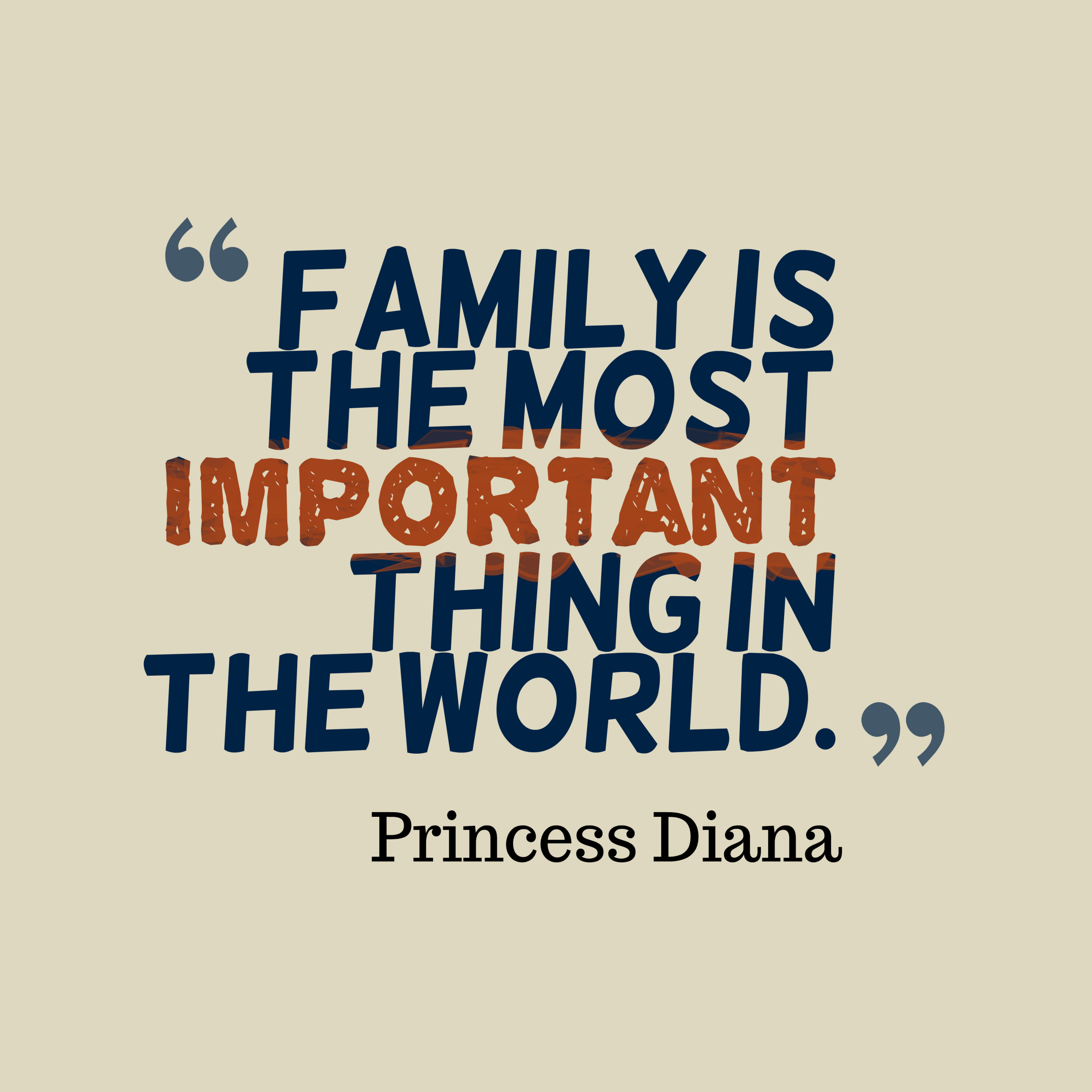 Family Is Important Quote
 Princess Diana quotes about family