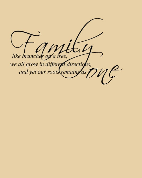 Family Roots Quotes
 Family roots family as one family wall decal Home quote