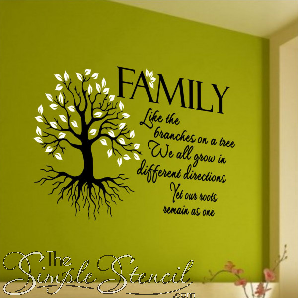 Family Roots Quotes
 Family Branches Roots Leaves Tree Vinyl Wall Decal and Quote