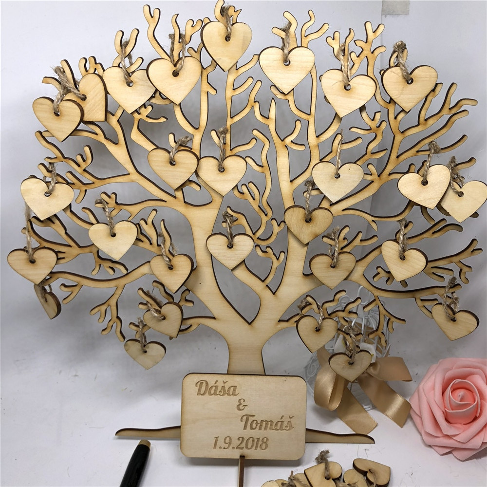 Family Tree Wedding Guest Book
 Family Tree Wedding Guest Book 3D Wooden Guest Sign Book