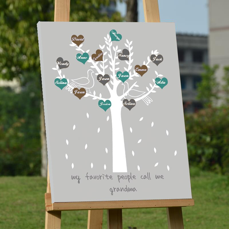 Family Tree Wedding Guest Book
 Customized Wedding Decoration Canvas Guest Book Chic