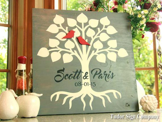 Family Tree Wedding Guest Book
 Family Tree Sign Wedding Guest Book Custom Name Sign