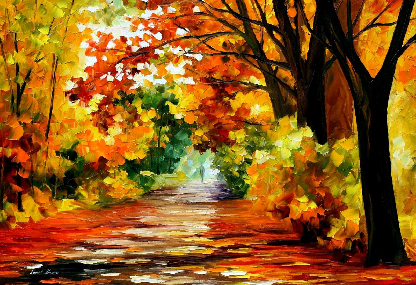 Famous Landscape Painters
 Leonid Afremov oil on canvas palette knife original