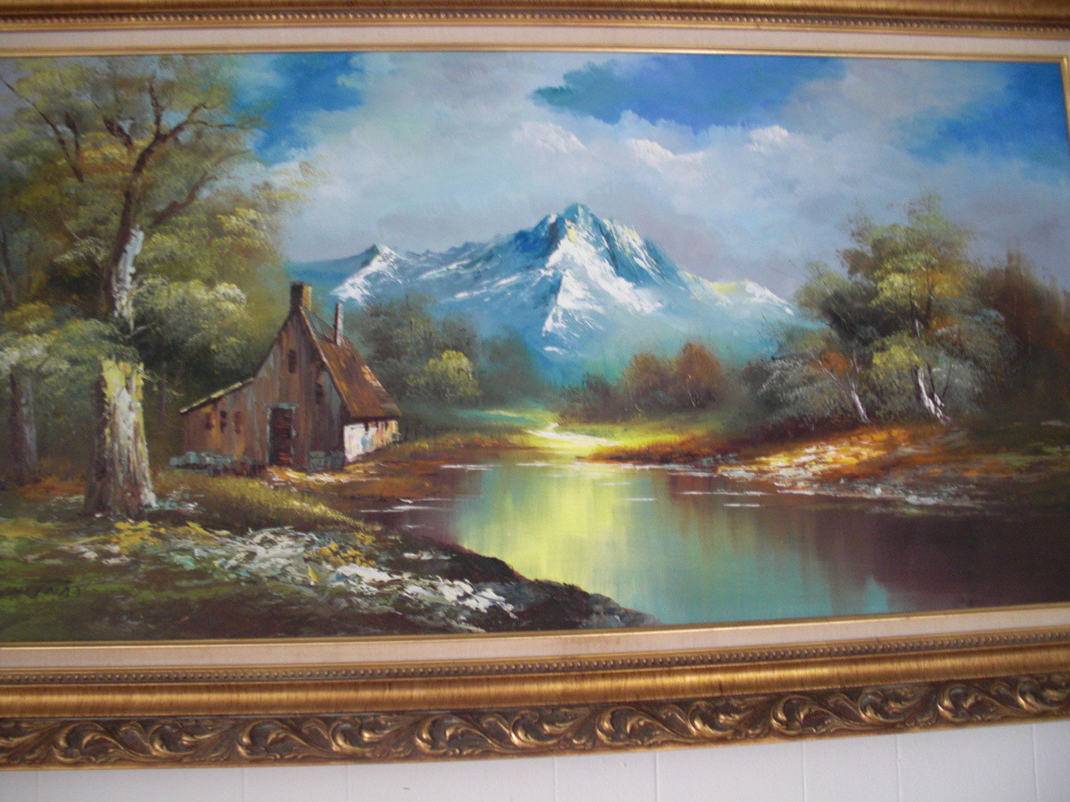 Famous Landscape Painting
 Vintage G Whitman Beautiful Landscape Oil Painting